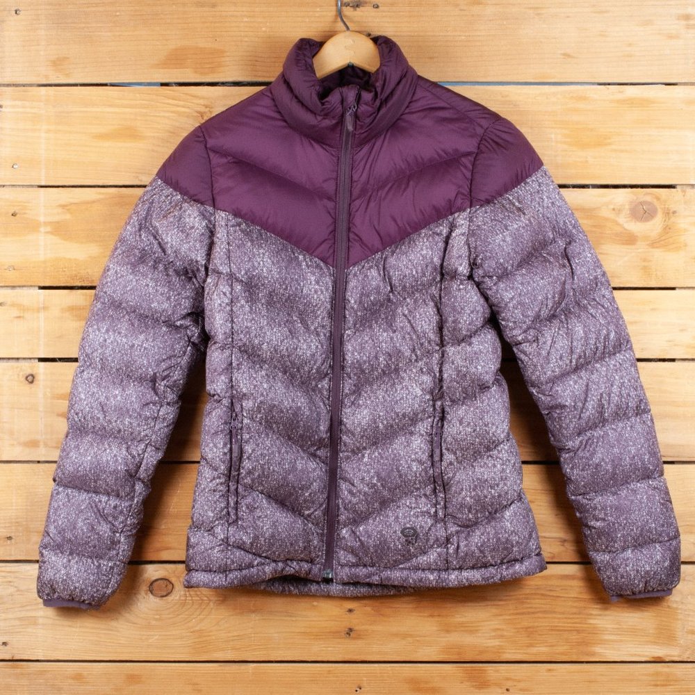 Mountain Hardwear Ratio Down Jacket Maroon Print - 650 Fill - Women's Small